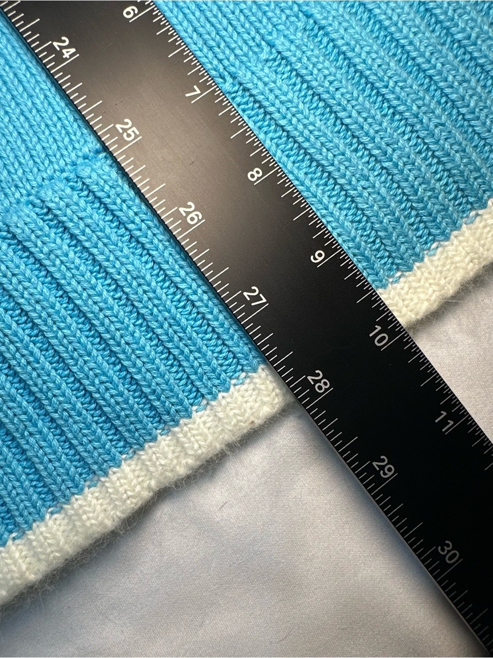 Quacker Factory 2X Blue Knit Full Zip Snowman Sweater Cardigan Plus Size - Picture 7 of 7